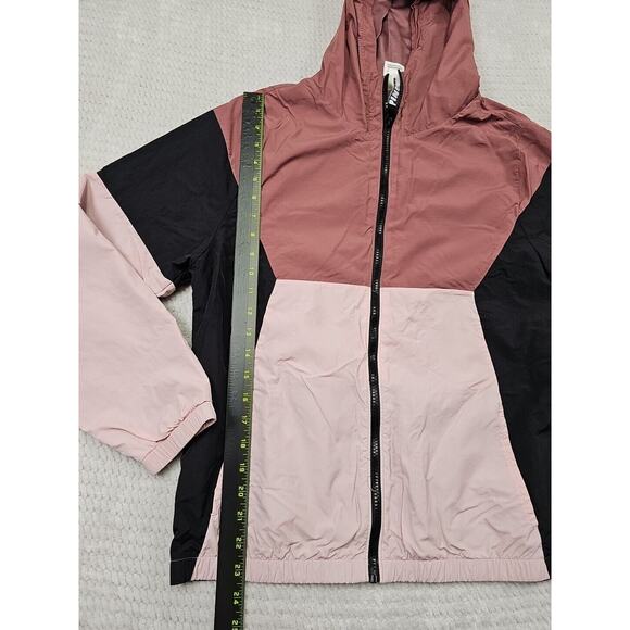 Victorias Secret Pink Jacket Womens XS Color Block Wind Breaker Full Zip Hooded - Picture 2 of 7